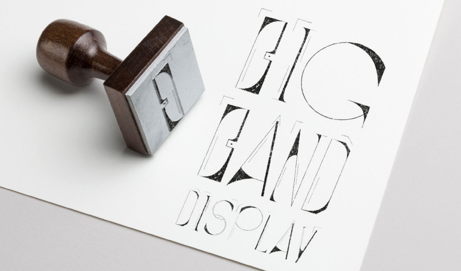 Big Band Display letterpress stamp mockup