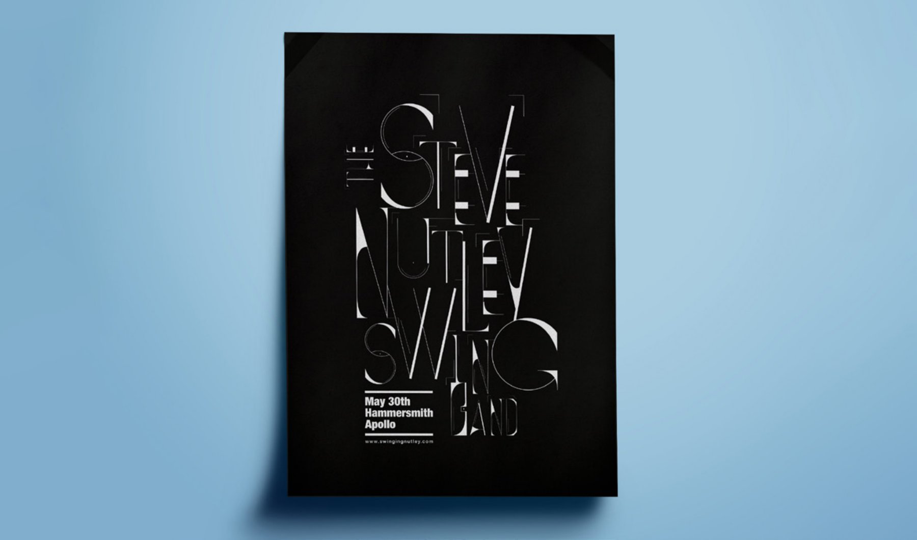 Big Band Display applied to a gig poster for The Steve Nutley Swing Band